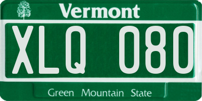 VT license plate XLQ080