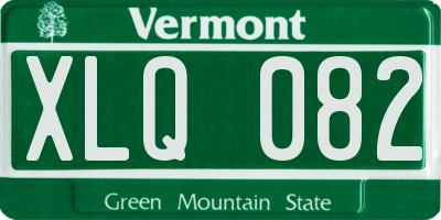 VT license plate XLQ082