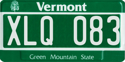 VT license plate XLQ083