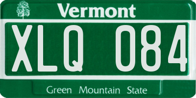 VT license plate XLQ084