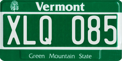 VT license plate XLQ085