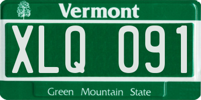 VT license plate XLQ091