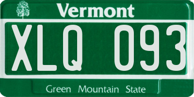 VT license plate XLQ093