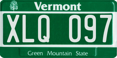 VT license plate XLQ097