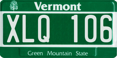 VT license plate XLQ106