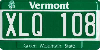 VT license plate XLQ108