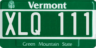 VT license plate XLQ111