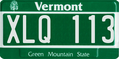 VT license plate XLQ113