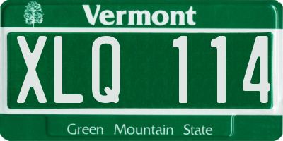 VT license plate XLQ114