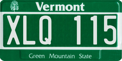 VT license plate XLQ115