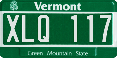 VT license plate XLQ117