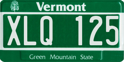 VT license plate XLQ125