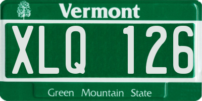VT license plate XLQ126