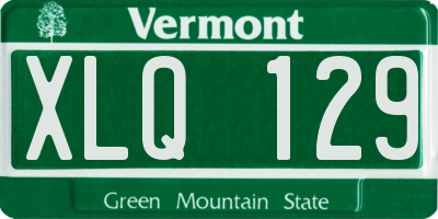 VT license plate XLQ129
