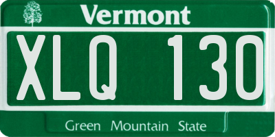 VT license plate XLQ130