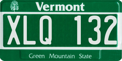 VT license plate XLQ132