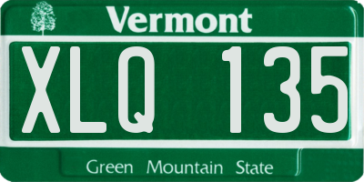 VT license plate XLQ135
