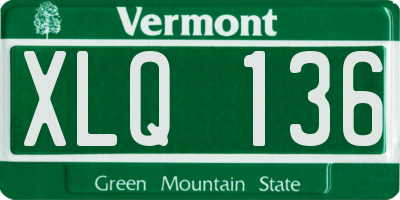 VT license plate XLQ136