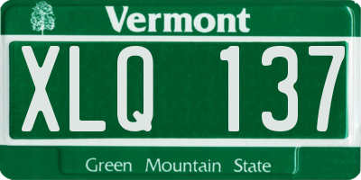 VT license plate XLQ137