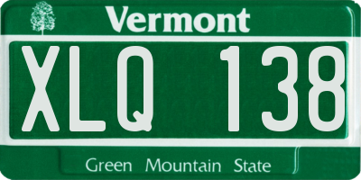 VT license plate XLQ138