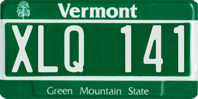 VT license plate XLQ141