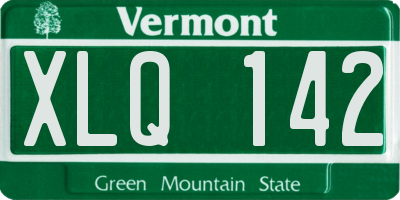 VT license plate XLQ142