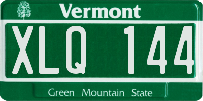 VT license plate XLQ144