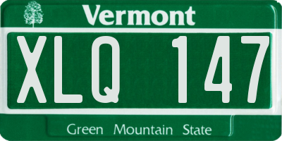 VT license plate XLQ147