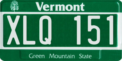VT license plate XLQ151