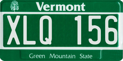 VT license plate XLQ156