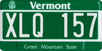 VT license plate XLQ157