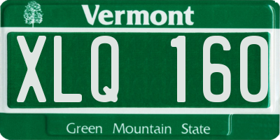 VT license plate XLQ160
