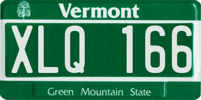 VT license plate XLQ166