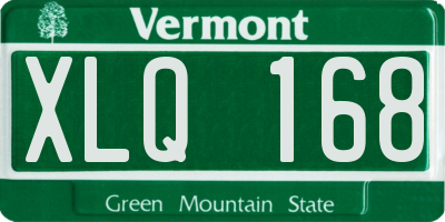 VT license plate XLQ168