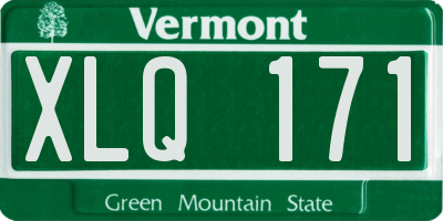 VT license plate XLQ171