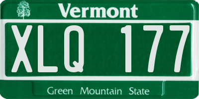 VT license plate XLQ177