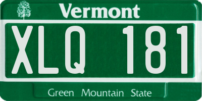 VT license plate XLQ181