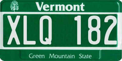 VT license plate XLQ182