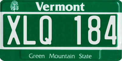 VT license plate XLQ184