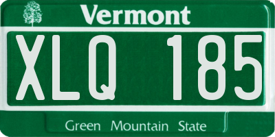 VT license plate XLQ185