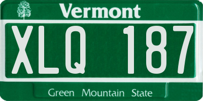 VT license plate XLQ187