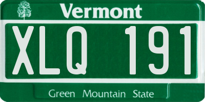 VT license plate XLQ191