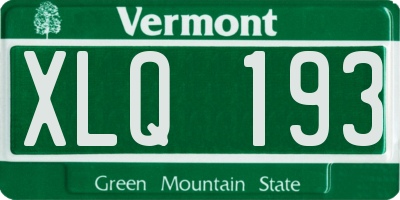 VT license plate XLQ193
