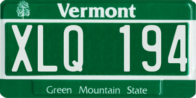 VT license plate XLQ194