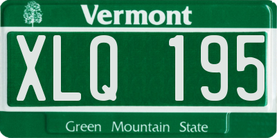 VT license plate XLQ195