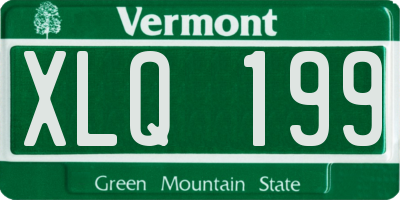 VT license plate XLQ199