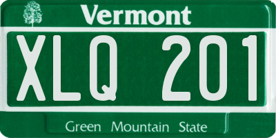 VT license plate XLQ201