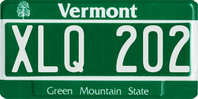 VT license plate XLQ202