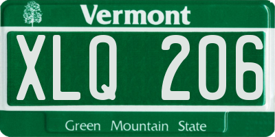 VT license plate XLQ206