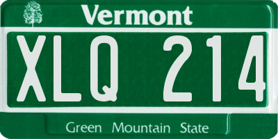 VT license plate XLQ214